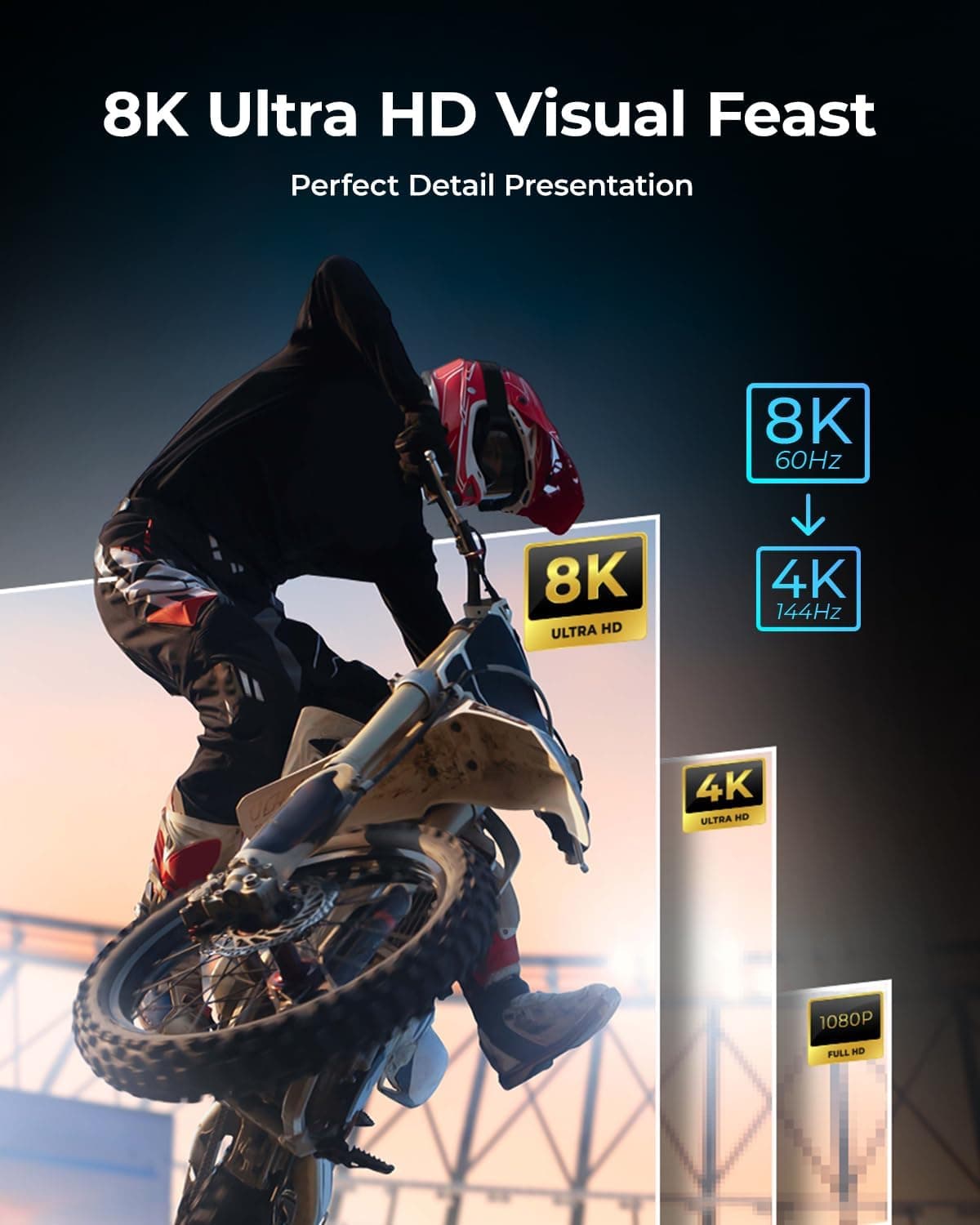مبدل USB C به HDMI wegear سازگار با Thunderbolt 3/4، پشتیبانی از 8K@60Hz و 4K@144Hz مدل 8K مبدل USB C به HDMI wegear سازگار با Thunderbolt 3/4، پشتیبانی از 8K@60Hz و 4K@144Hz مدل 8K