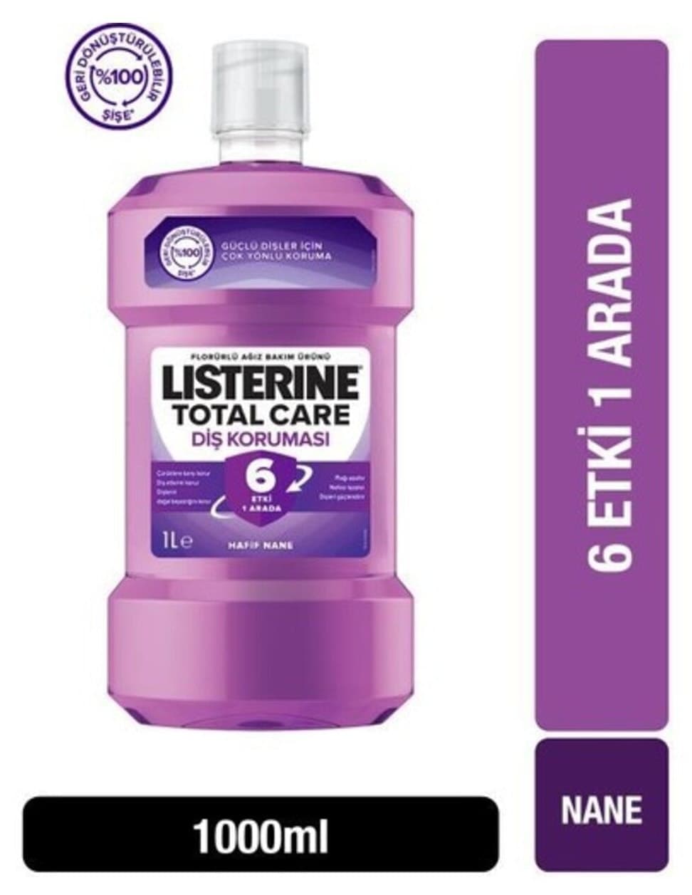 دهانشویه Listerine Total Care با محافظت از دندان و ۶ اثر همزمان 1000 ml دهانشویه Listerine Total Care با محافظت از دندان و ۶ اثر همزمان 1000 ml
