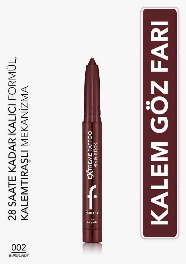 مداد چشم ژلی و سایه استیکی Flormar پیچی و تراشدار مدل 002 Burgundy مداد چشم ژلی و سایه استیکی Flormar پیچی و تراشدار مدل 002 Burgundy