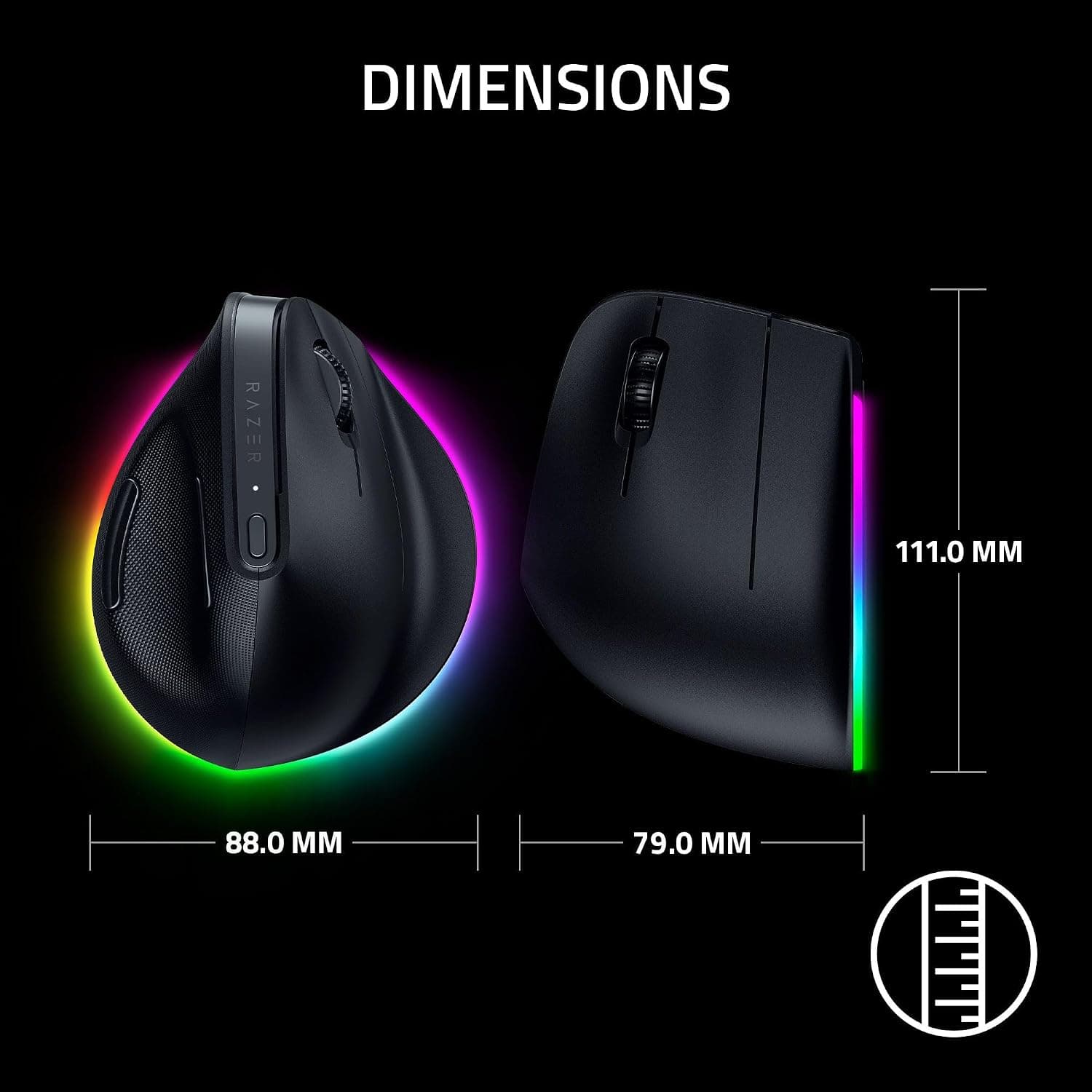 ماوس عمودی بیسیم ارگونومیک راستدست Razer Pro Click V2 مشکی با حسگر اپتیکال 30K ماوس عمودی بیسیم ارگونومیک راستدست Razer Pro Click V2 مشکی با حسگر اپتیکال 30K