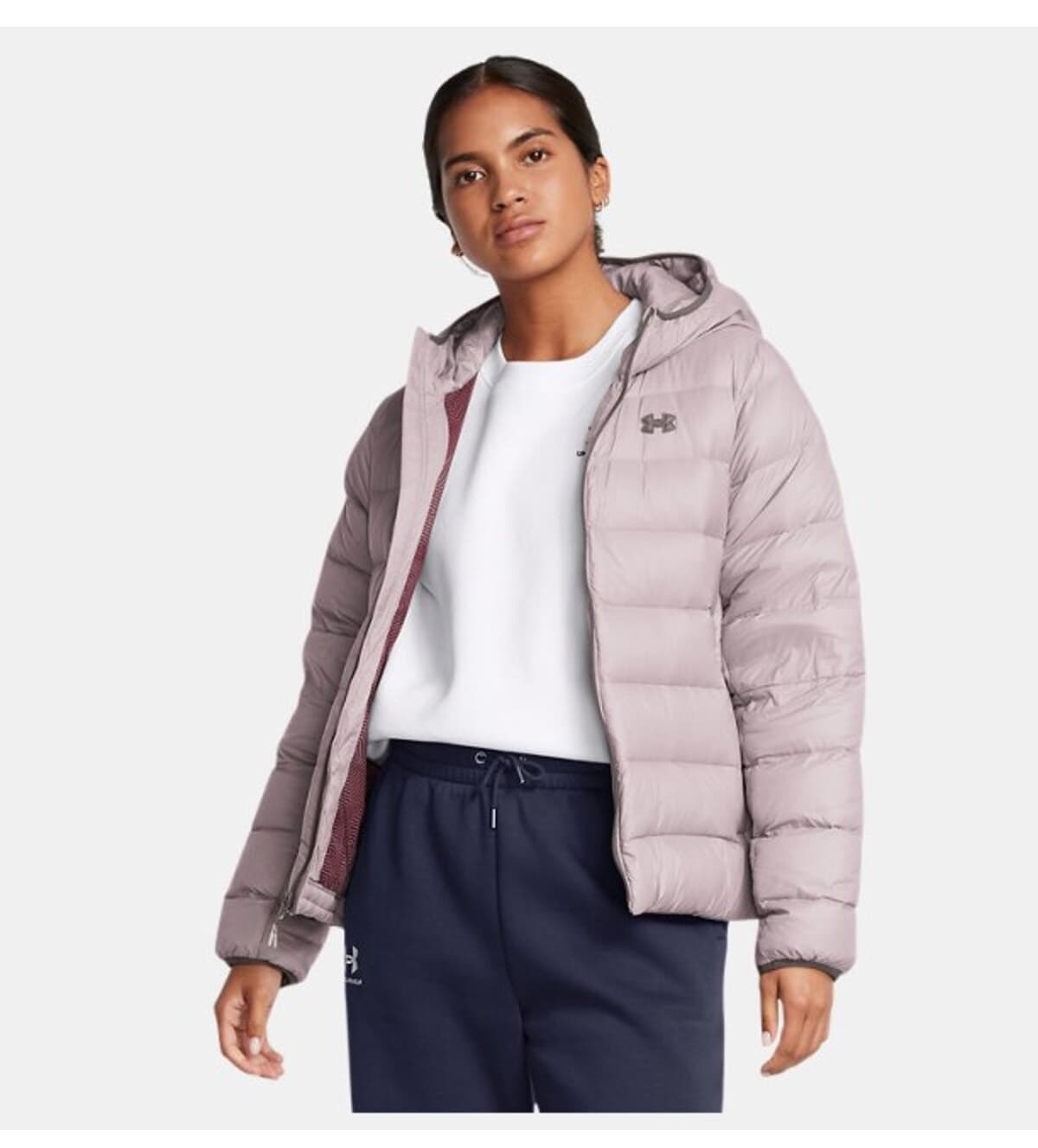 کاپشن زنانه Under Armour کلاهدار UA Legend Down مدل 1385852-015 کاپشن زنانه Under Armour کلاهدار UA Legend Down مدل 1385852-015