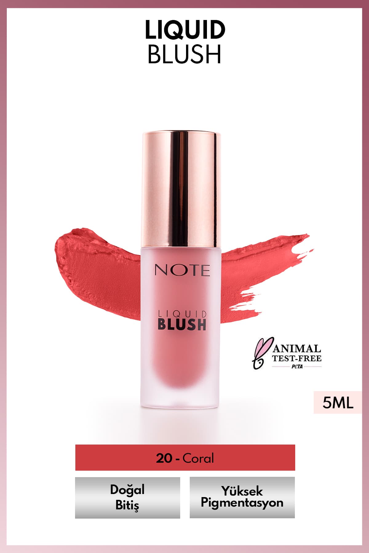 رژگونه مایع Note Cosmetics مرطوبکننده مدل 20 مرجانی رژگونه مایع Note Cosmetics مرطوبکننده مدل 20 مرجانی