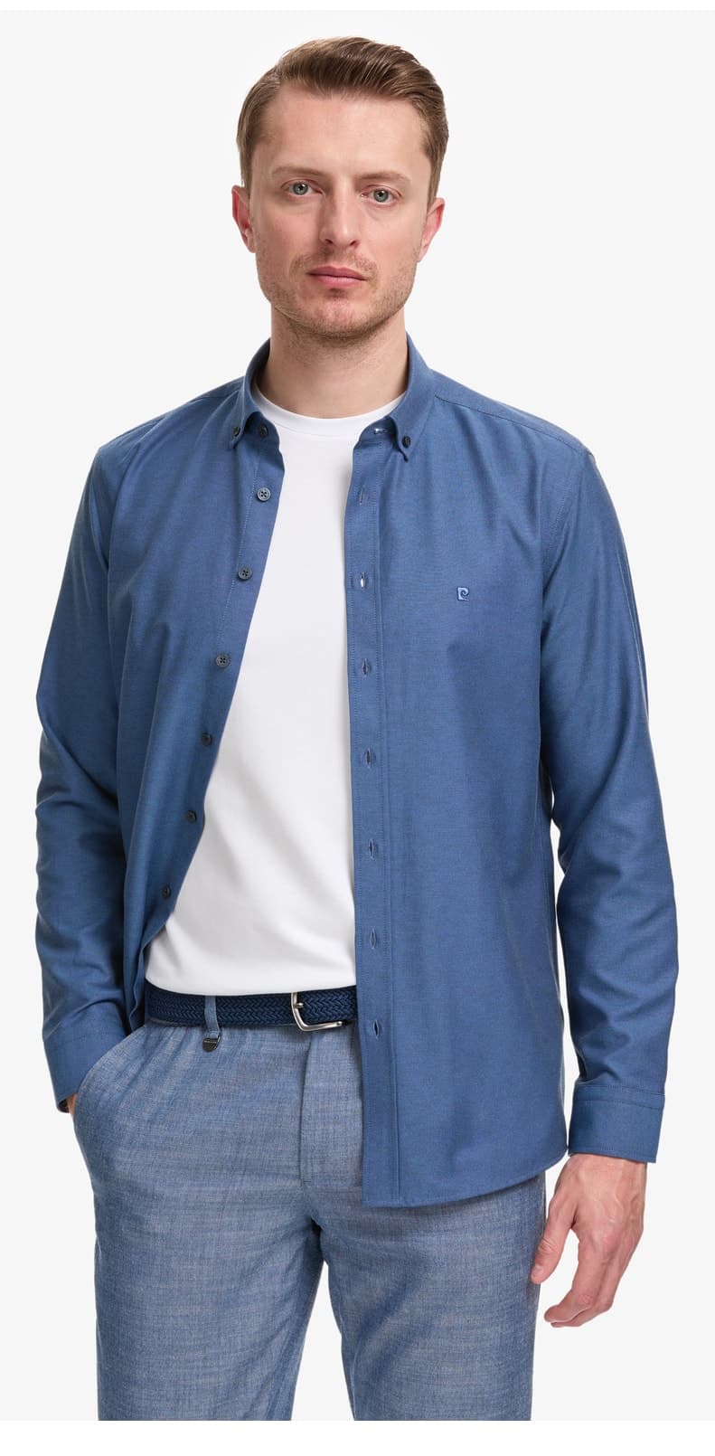 پیراهن مردانه Pierre Cardin اکسفورد سرمهای اسلیم فیت کماتو مدل 50325365-VR033 پیراهن مردانه Pierre Cardin اکسفورد سرمهای اسلیم فیت کماتو مدل 50325365-VR033