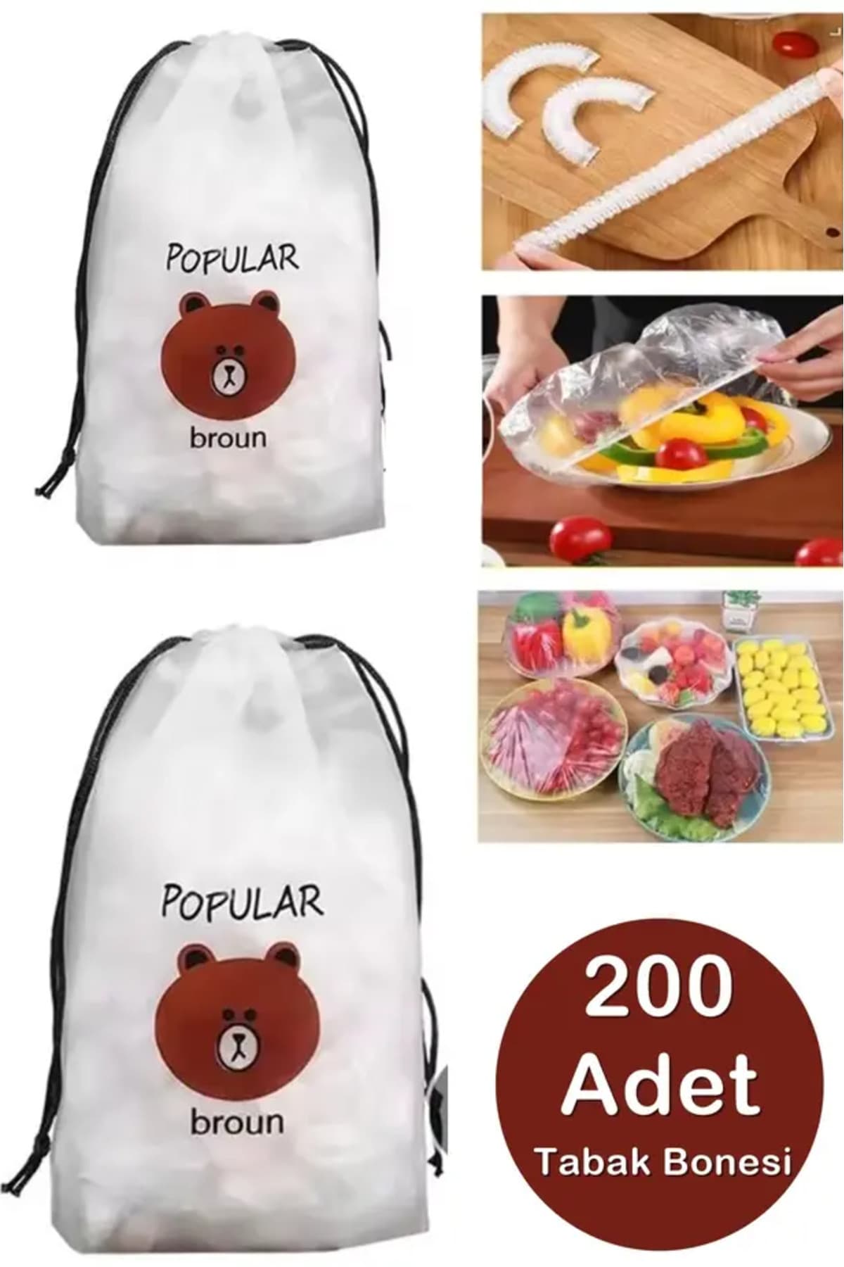 بونه چندمنظوره نگهدارنده تازگی غذا برای قابلمه و بشقاب AYGÖREN HOME 200 عددی بونه چندمنظوره نگهدارنده تازگی غذا برای قابلمه و بشقاب AYGÖREN HOME 200 عددی