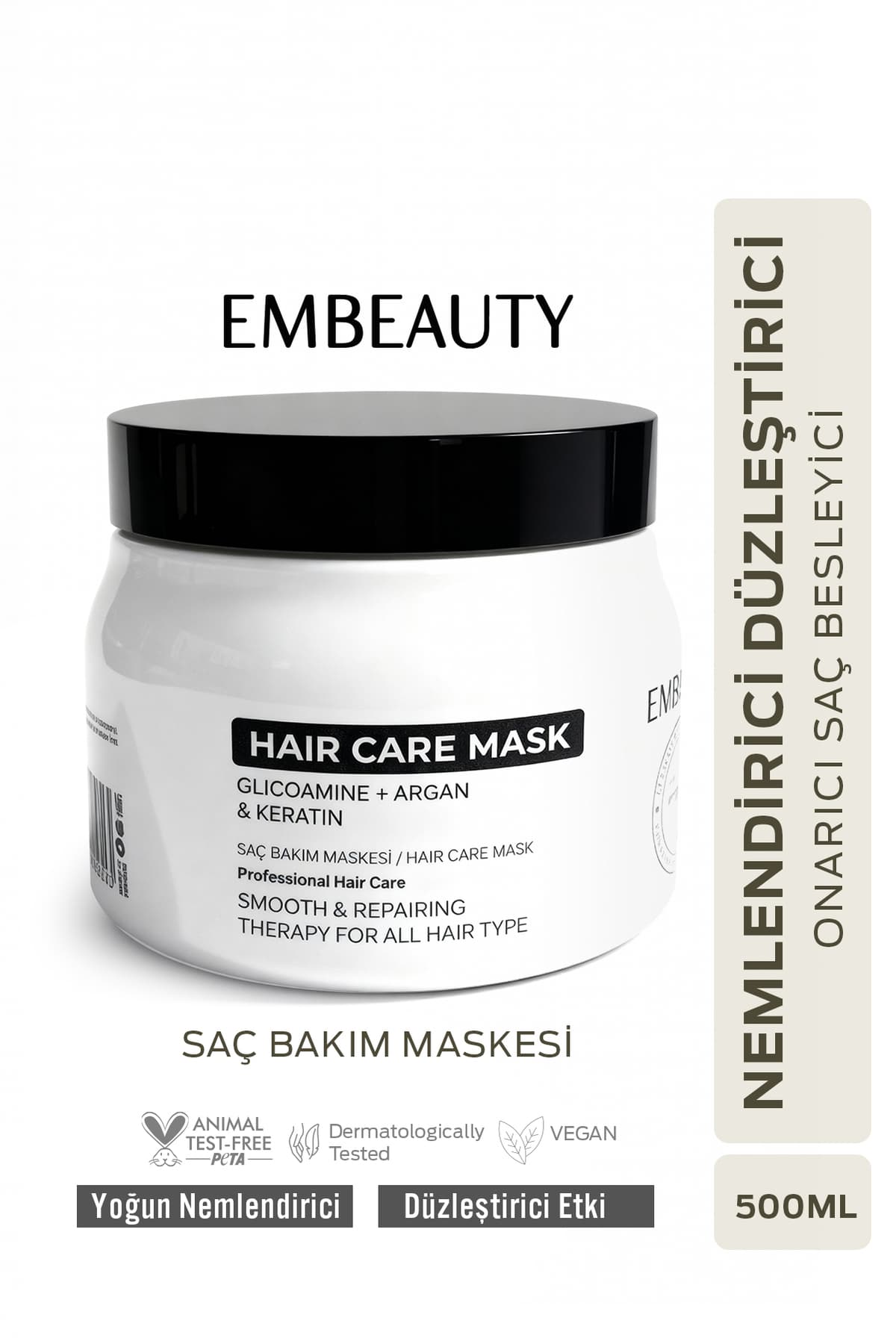 ماسک موی مراقبتی عمیق Embeauty با اثر کراتین، مغذی و ترمیمکننده 500 ml ماسک موی مراقبتی عمیق Embeauty با اثر کراتین، مغذی و ترمیمکننده 500 ml
