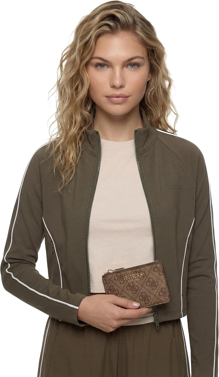 کیف کارت زنانه GUESS لاته لوگو بژ مدل Laurel II SLG کیف کارت زنانه GUESS لاته لوگو بژ مدل Laurel II SLG