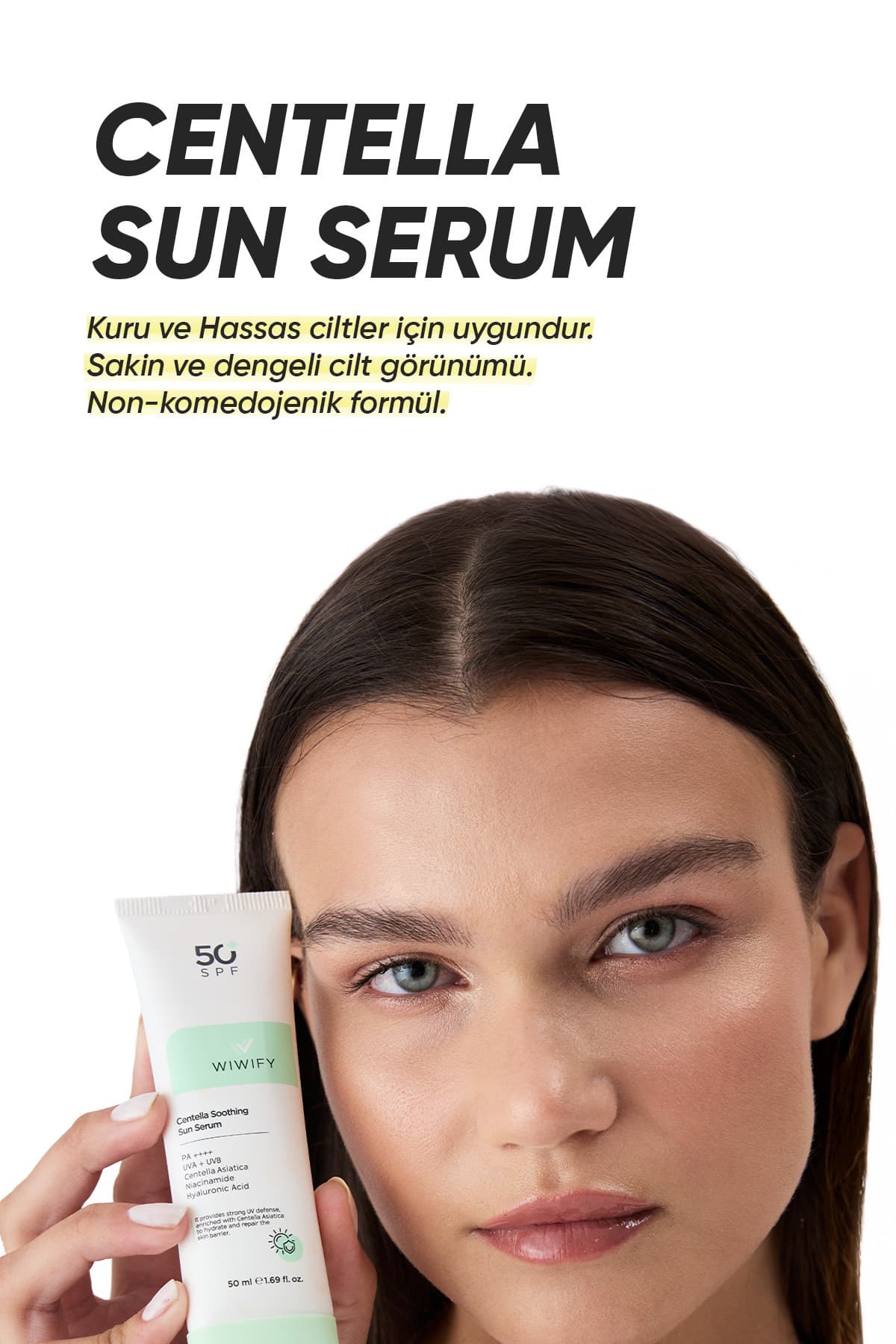 ضدآفتاب سرمی WIWIFY آرامبخش و ترمیمکننده با محافظت بالا Centella Soothing Sun Serum Spf 50+ Pa++++ 50ml ضدآفتاب سرمی WIWIFY آرامبخش و ترمیمکننده با محافظت بالا Centella Soothing Sun Serum Spf 50+ Pa++++ 50ml