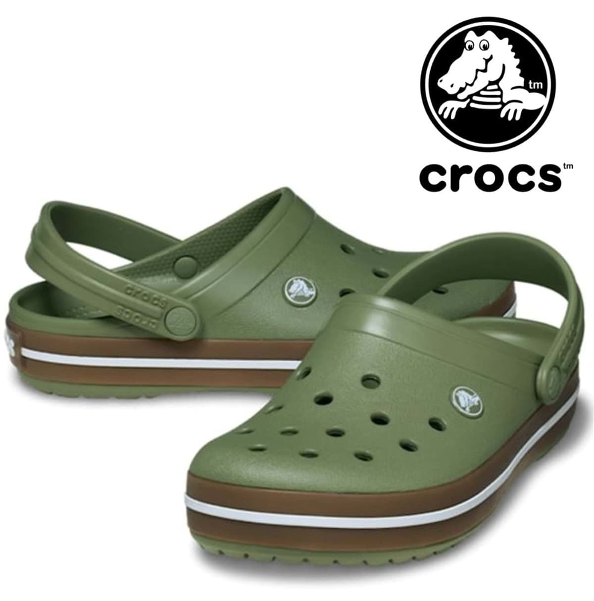 کفش کلاگ یونیسکس Crocs ارتوپدی مخصوص پزشک و پرستار مدل Crocband خاکی کفش کلاگ یونیسکس Crocs ارتوپدی مخصوص پزشک و پرستار مدل Crocband خاکی