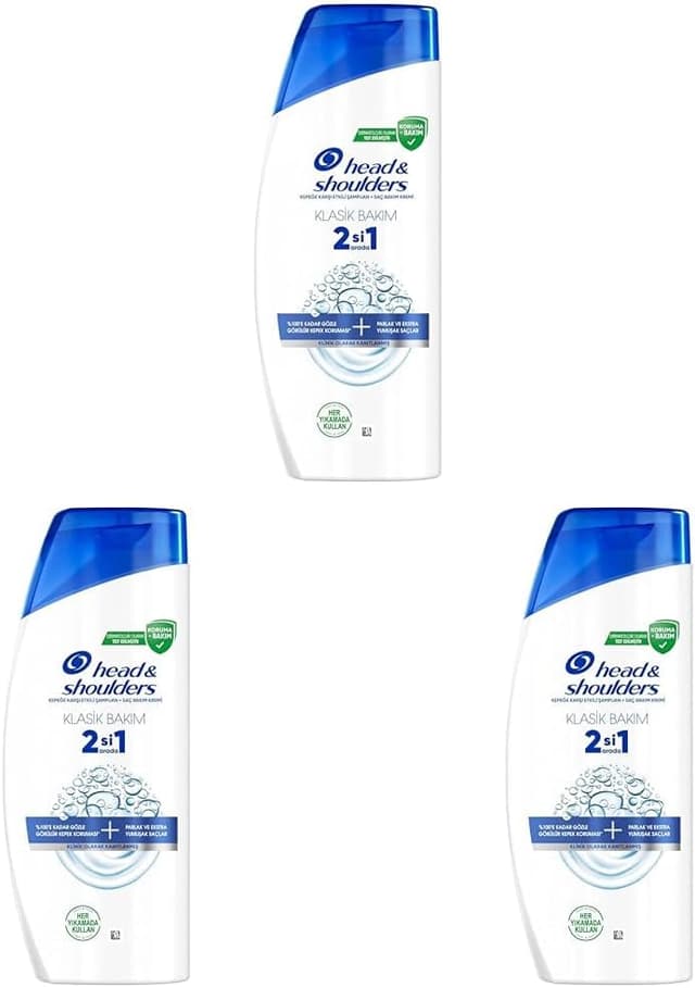 شامپو ضدشوره 2 در 1 Head & Shoulders Klasik Bakım 625ml بسته 3 عددی شامپو ضدشوره 2 در 1 Head & Shoulders Klasik Bakım 625ml بسته 3 عددی