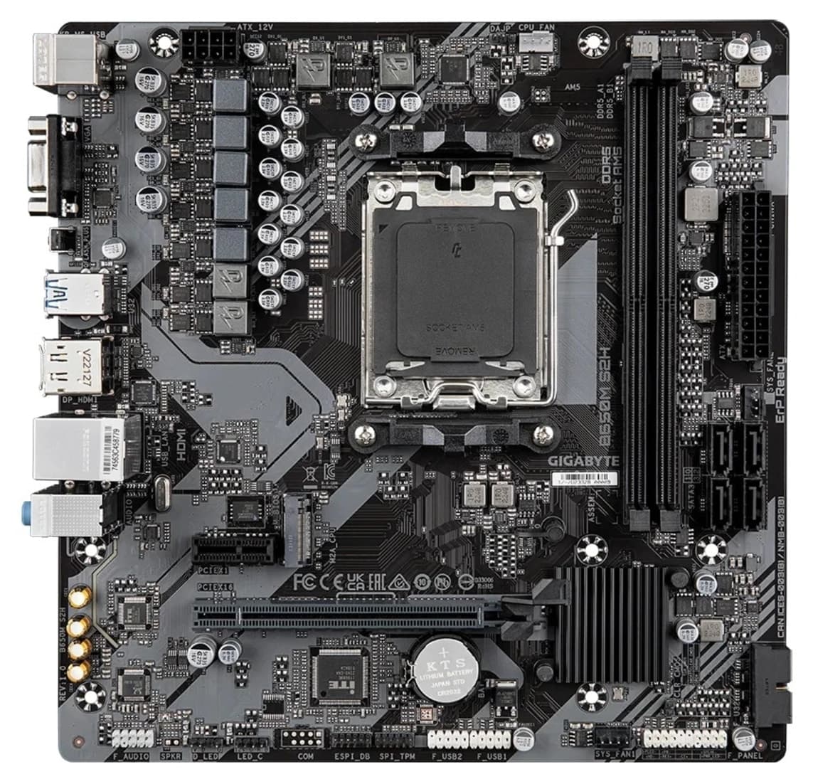 مادربرد Gigabyte با حافظه DDR5 6400(OC) و درگاه DP HDMI فرم فاکتور MATX مدل B650M S2H سوکت AM5 مادربرد Gigabyte با حافظه DDR5 6400(OC) و درگاه DP HDMI فرم فاکتور MATX مدل B650M S2H سوکت AM5