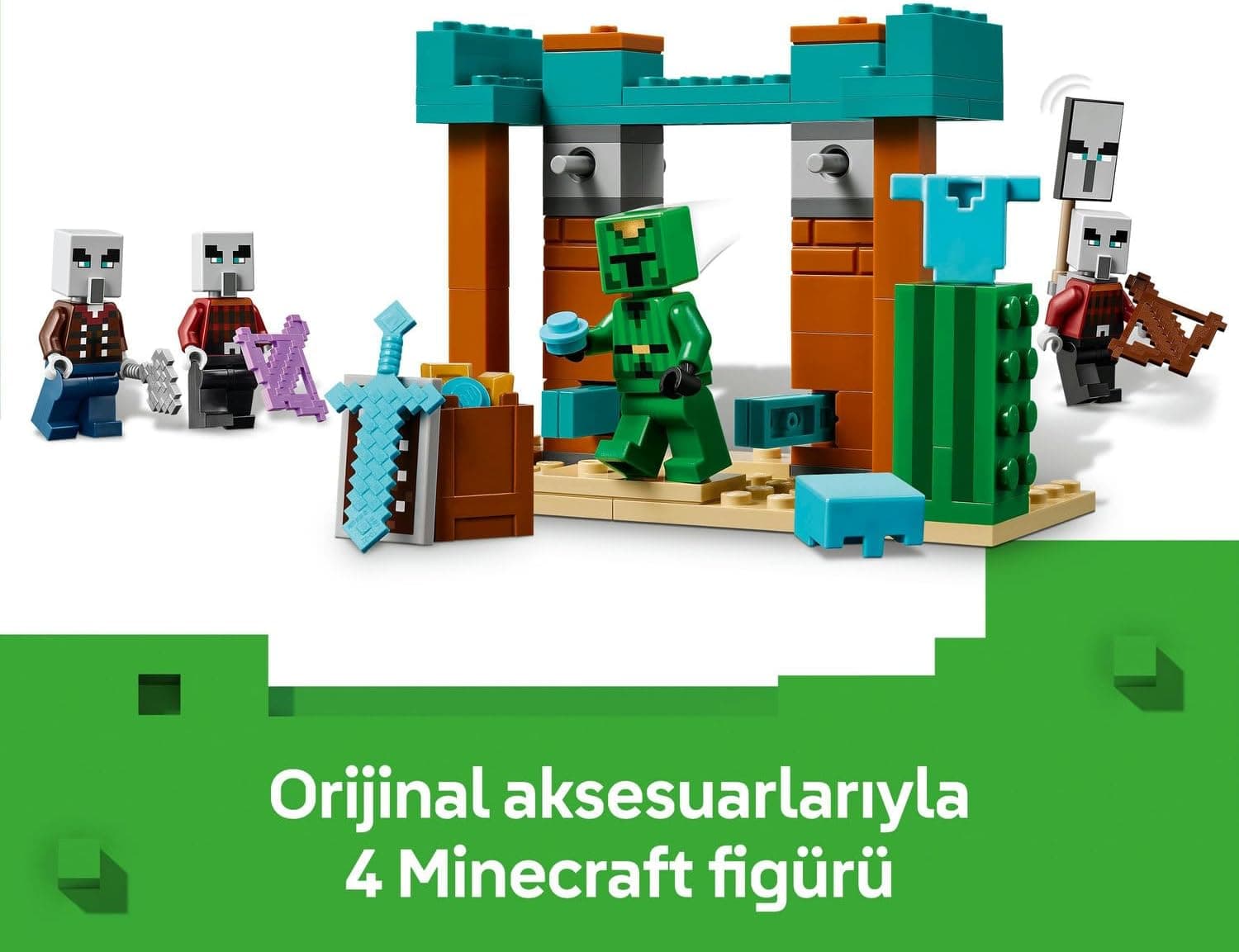 لگو Minecraft گشت صحرایی روستایی سرگردان مدل 21267 لگو Minecraft گشت صحرایی روستایی سرگردان مدل 21267