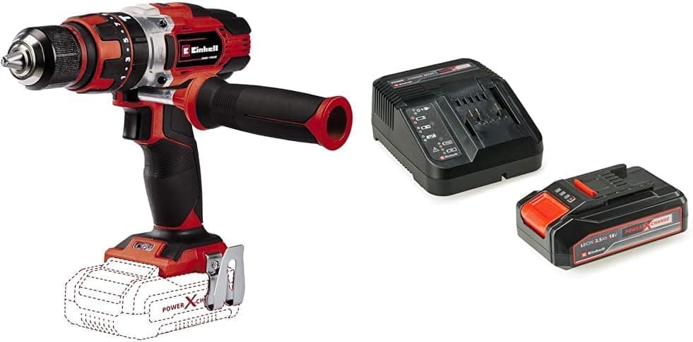 پیچگوشتی ضربهای شارژی Einhell مدل TE-CD 18/48 Li-i Solo با ست استارتر 18V 2.5Ah PXC پیچگوشتی ضربهای شارژی Einhell مدل TE-CD 18/48 Li-i Solo با ست استارتر 18V 2.5Ah PXC