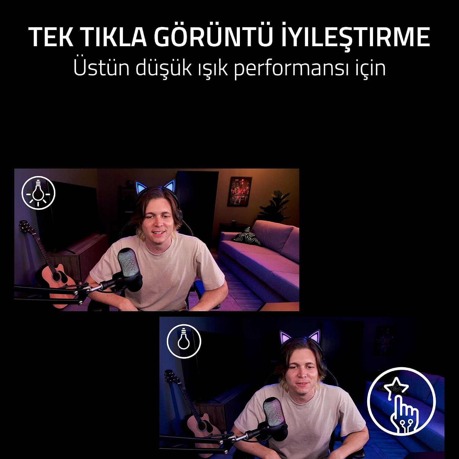 وبکم Razer Kiyo V2 با 4K 30 FPS و فریمبندی خودکار مشکی وبکم Razer Kiyo V2 با 4K 30 FPS و فریمبندی خودکار مشکی
