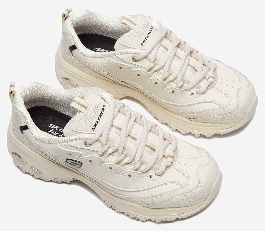 کفش اسنیکرز زنانه Skechers D'lites BIGGEST FAN سفید مدل 11931 OFWT کفش اسنیکرز زنانه Skechers D'lites BIGGEST FAN سفید مدل 11931 OFWT