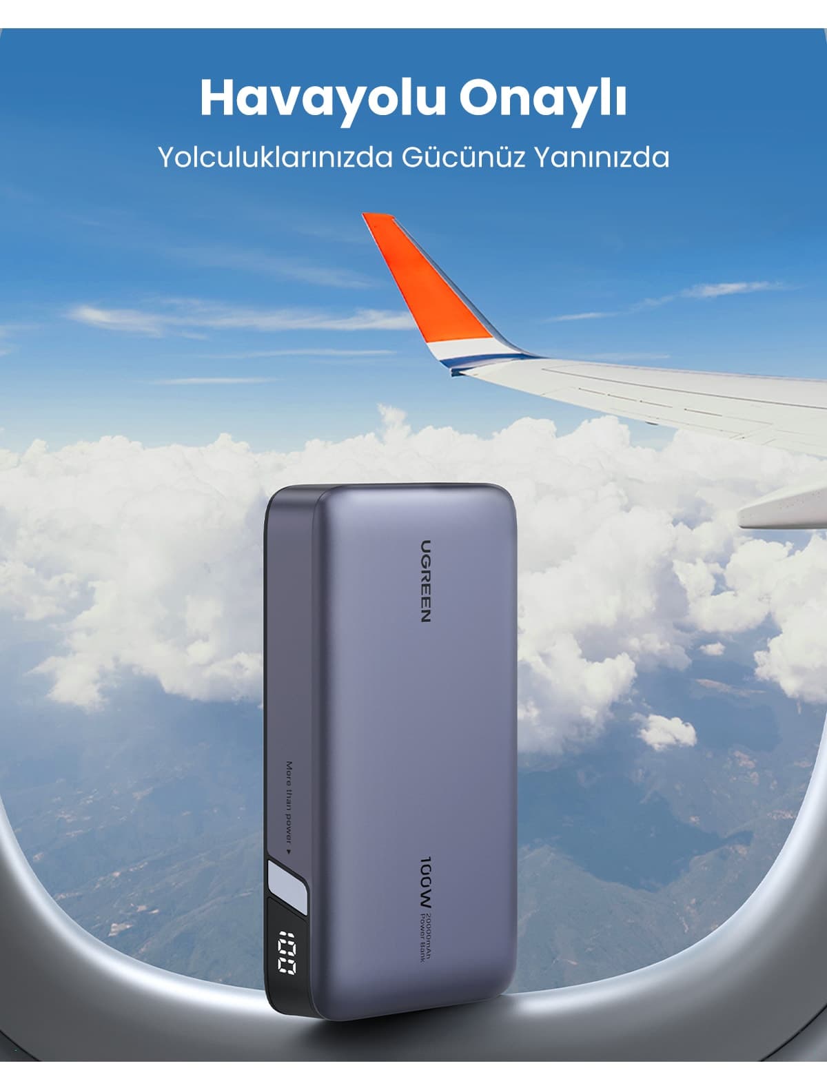 پاوربانک Ugreen 20.000 mAh شارژ سریع 100W PD مدل 25188 پاوربانک Ugreen 20.000 mAh شارژ سریع 100W PD مدل 25188