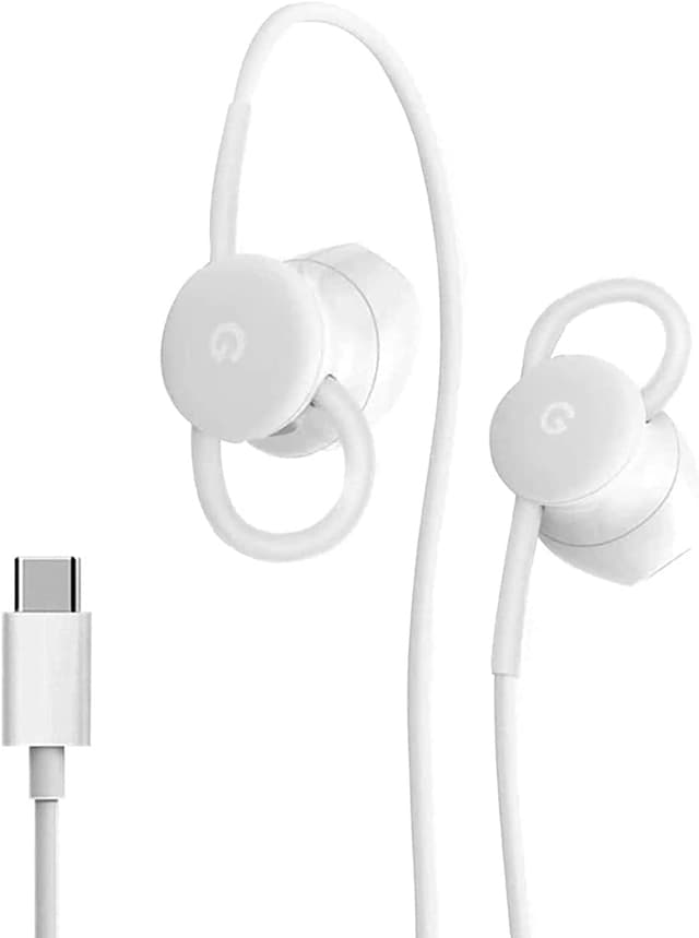 ایرباد سیمی Google USB-C مناسب Pixel دارای میکروفون و کنترل صدا سفید ایرباد سیمی Google USB-C مناسب Pixel دارای میکروفون و کنترل صدا سفید