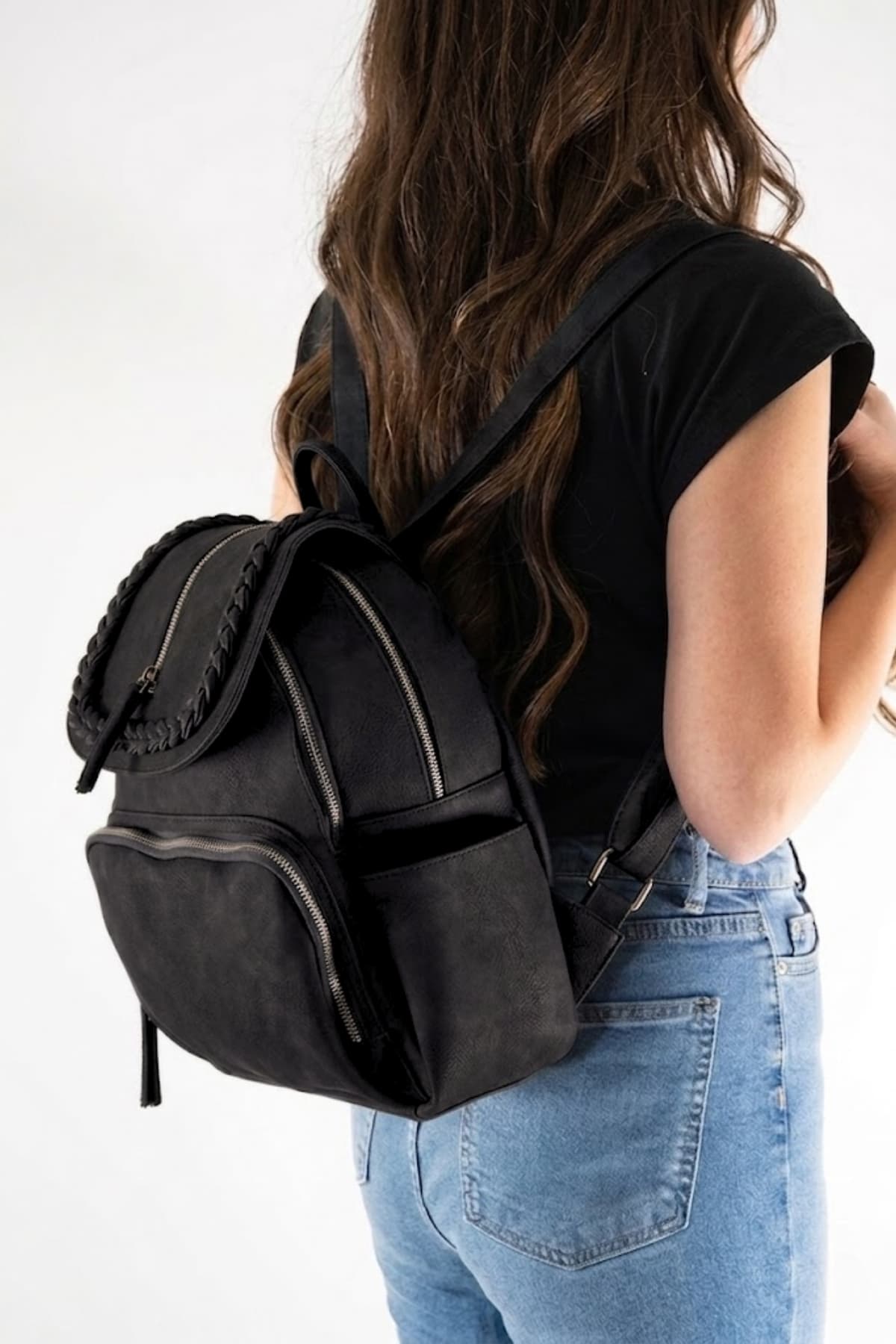 کوله پشتی زنانه byhakan سیاه مدل Gk20 کوله پشتی زنانه byhakan سیاه مدل Gk20