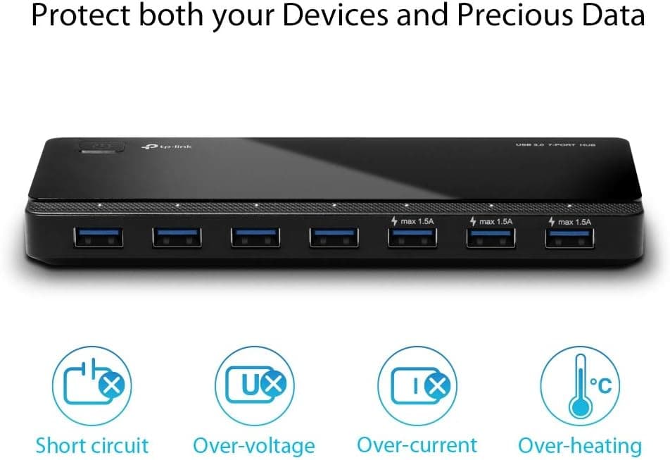 هاب TP-Link هفت پورت USB 3.0 مدل UH700 هاب TP-Link هفت پورت USB 3.0 مدل UH700