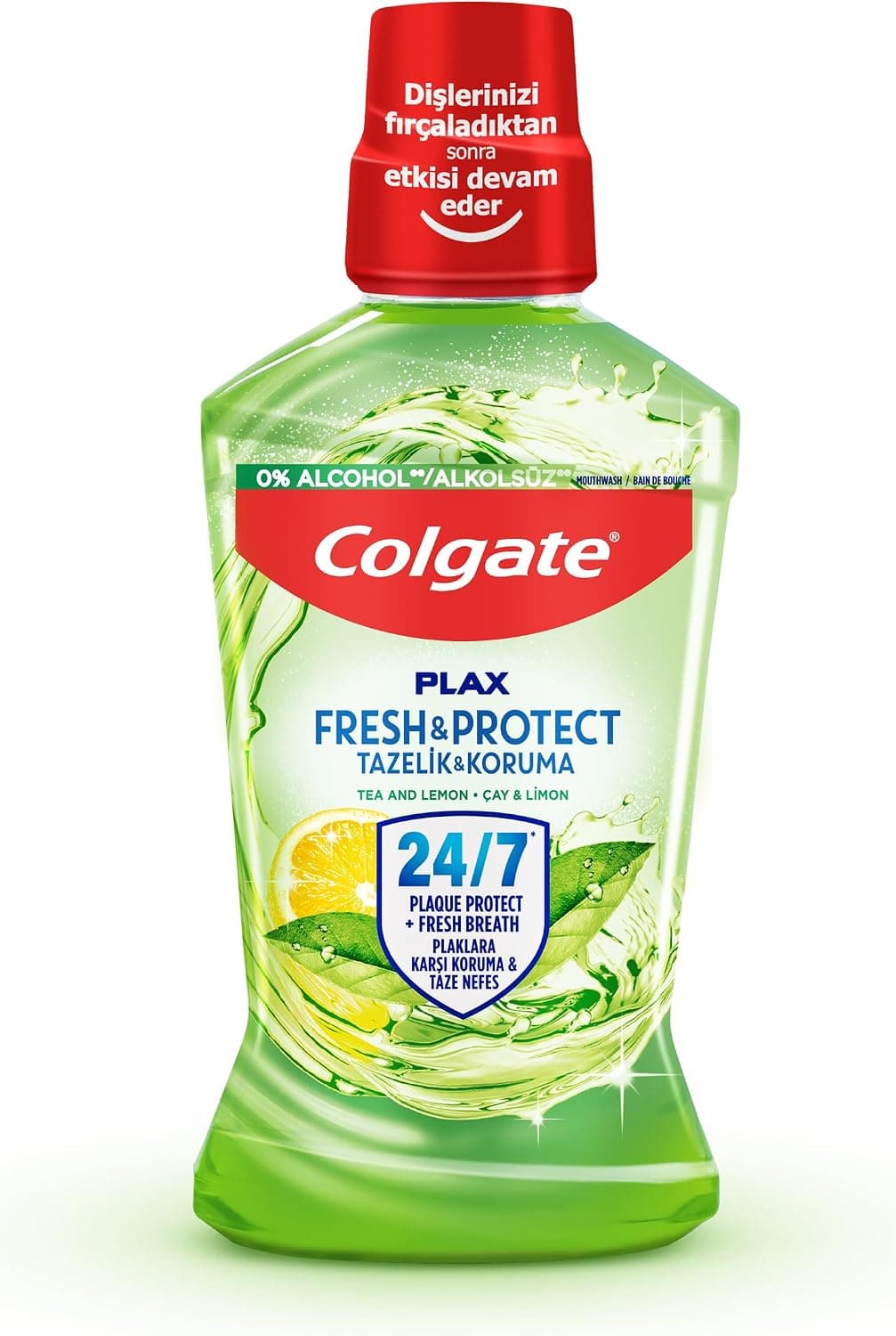دهانشویه Colgate Plax با طعم چای و لیمو ضد پلاک 500 mL دهانشویه Colgate Plax با طعم چای و لیمو ضد پلاک 500 mL