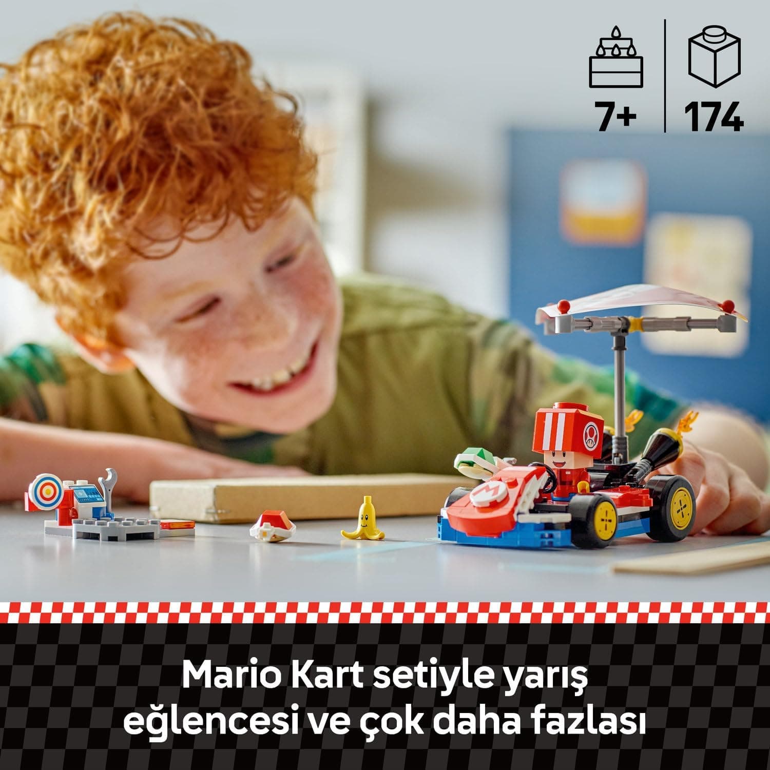 لگو Super Mario Mario Kart مدل 72032 با فیگور Toad لگو Super Mario Mario Kart مدل 72032 با فیگور Toad