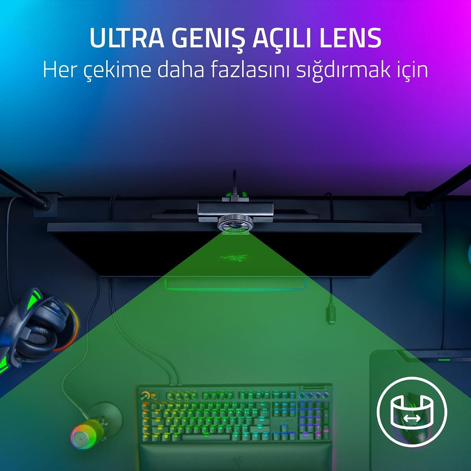 وبکم Razer Kiyo V2 با 4K 30 FPS و فریمبندی خودکار مشکی وبکم Razer Kiyo V2 با 4K 30 FPS و فریمبندی خودکار مشکی