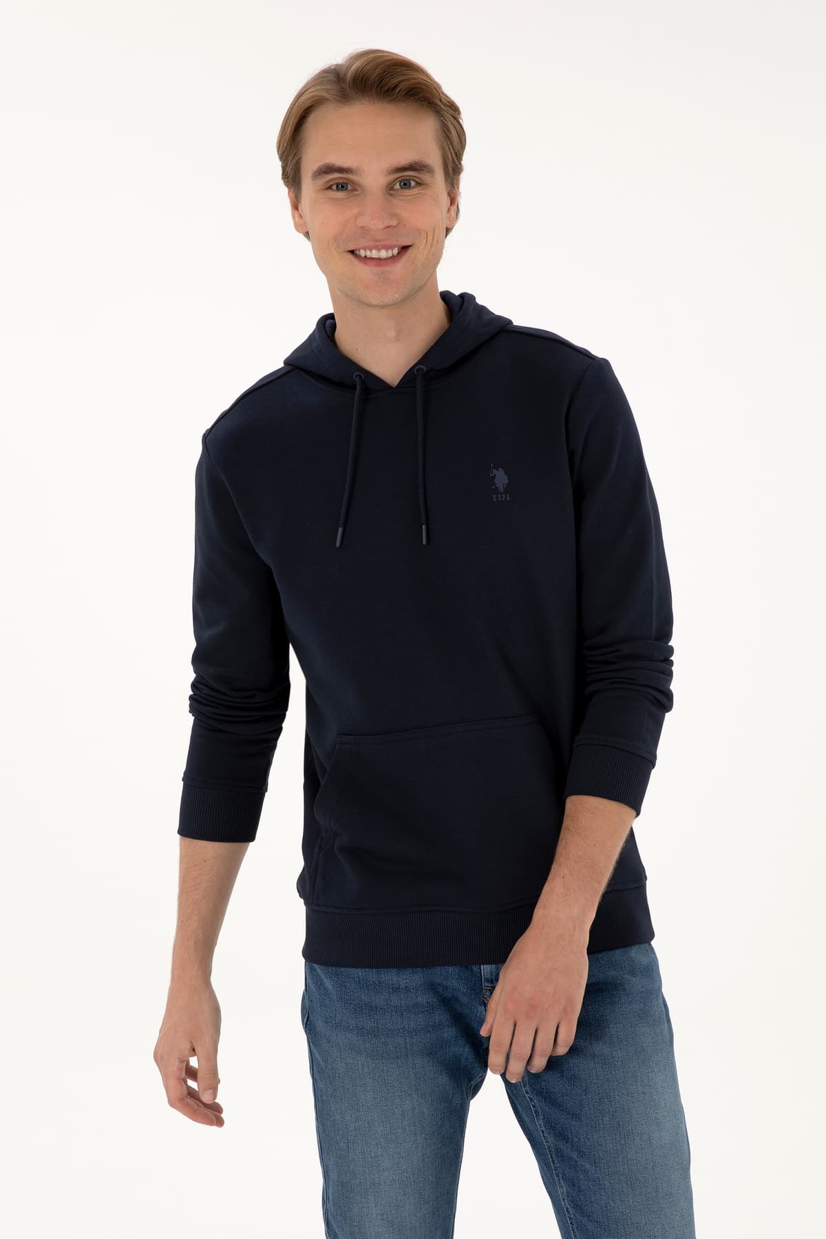 سویشرت مردانه U.S. Polo Assn. کلاهدار سرمهای فیت معمولی مدل 50313720-VR033 سویشرت مردانه U.S. Polo Assn. کلاهدار سرمهای فیت معمولی مدل 50313720-VR033