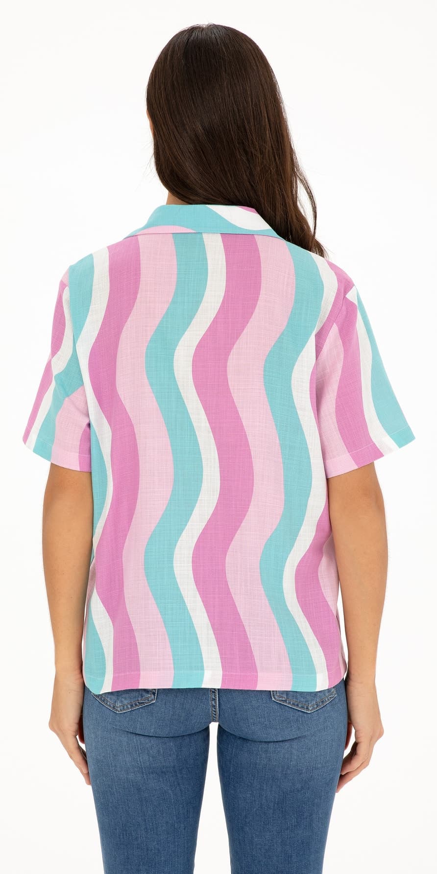 پیراهن زنانه U.S. Polo Assn. بنفش آستین کوتاه مدل 50288518-VR037 پیراهن زنانه U.S. Polo Assn. بنفش آستین کوتاه مدل 50288518-VR037