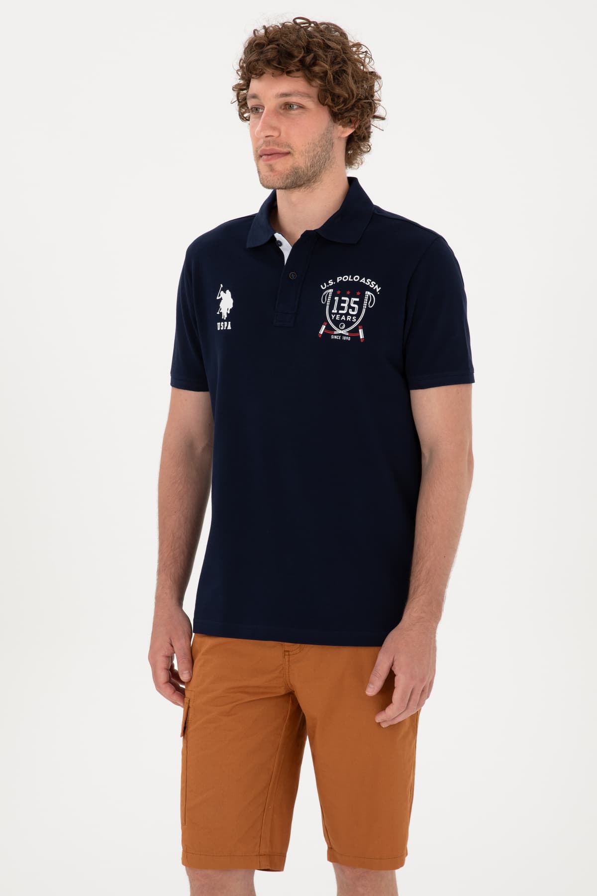 تیشرت مردانه U.S. Polo Assn. فیت معمولی یقه پولو سرمهای مدل 50299667-VR033 تیشرت مردانه U.S. Polo Assn. فیت معمولی یقه پولو سرمهای مدل 50299667-VR033