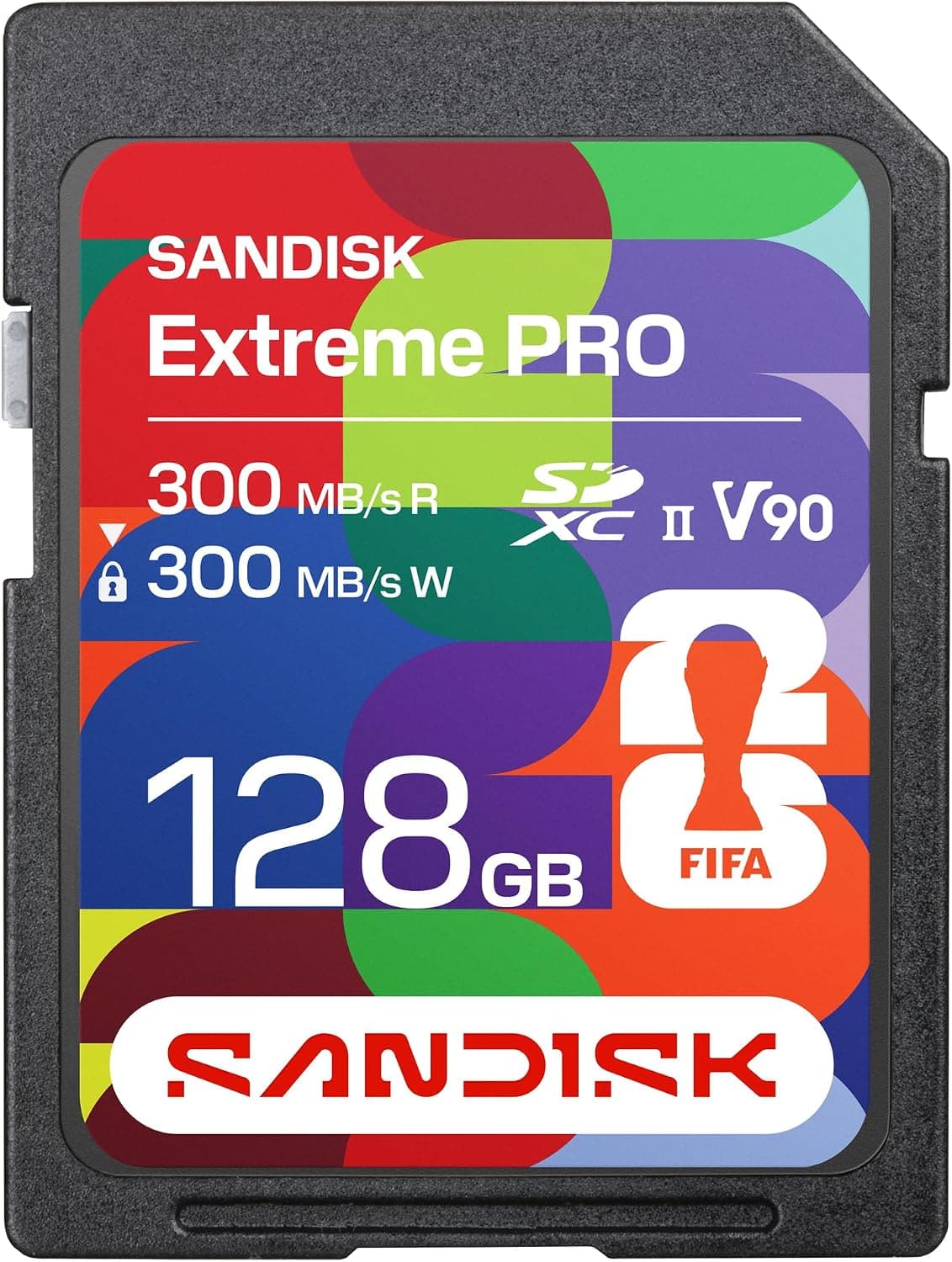کارت حافظه SD 128GB UHS-II SANDISK نسخه جام جهانی 2026 مدل SDSDXDM-128G-GN4IH کارت حافظه SD 128GB UHS-II SANDISK نسخه جام جهانی 2026 مدل SDSDXDM-128G-GN4IH