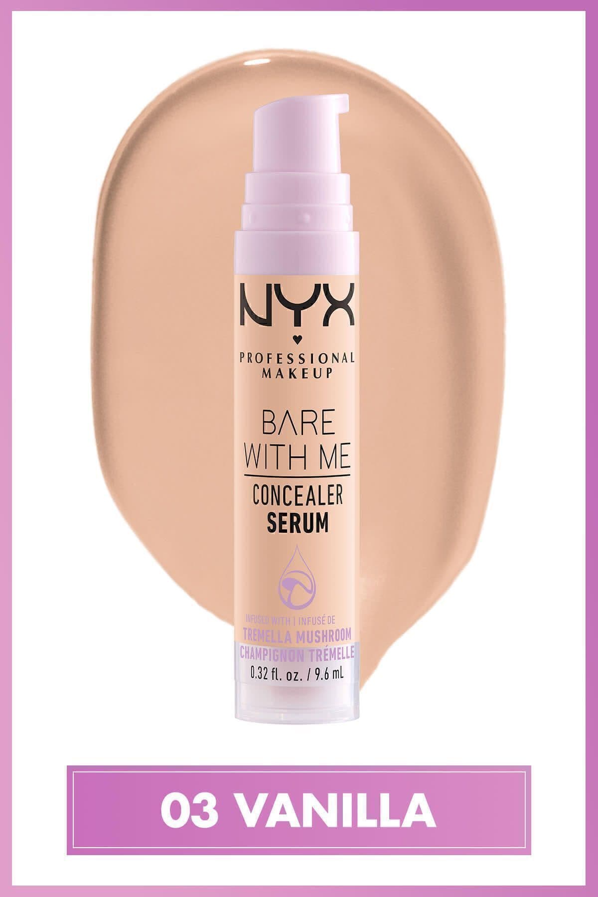 کانسیلر سرمی NYX Professional Makeup Bare With Me شماره 03 Vanilla کانسیلر سرمی NYX Professional Makeup Bare With Me شماره 03 Vanilla