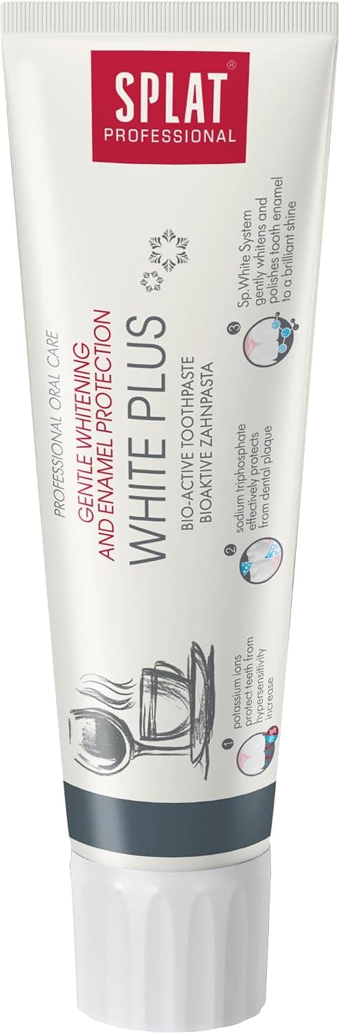 خمیردندان سفیدکننده فلورایددار SPLAT مدل Professional White Plus 100 ml خمیردندان سفیدکننده فلورایددار SPLAT مدل Professional White Plus 100 ml