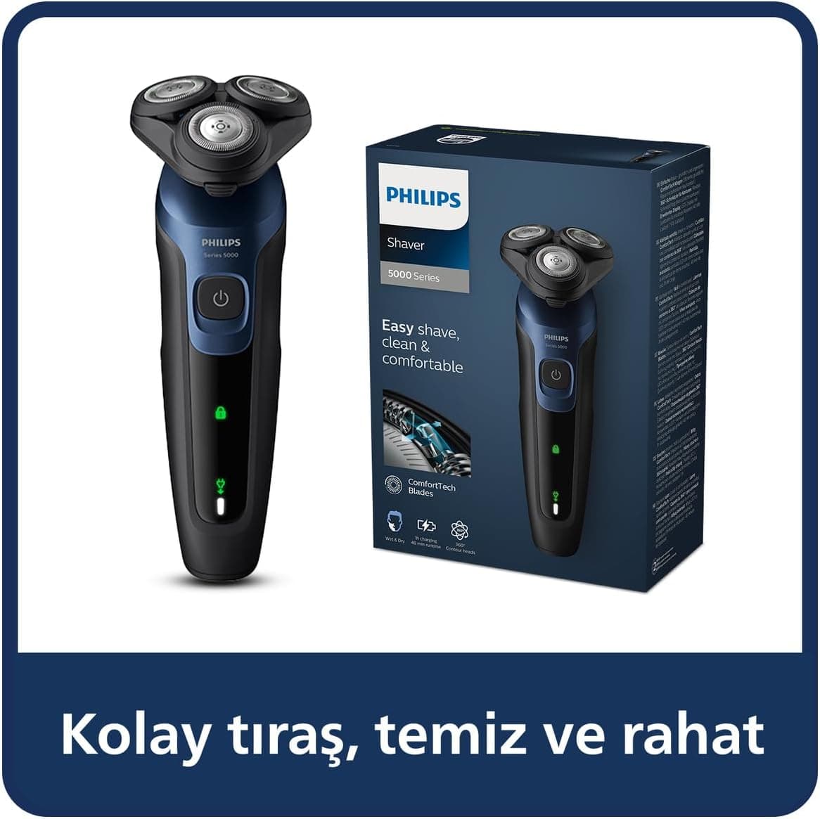 ماشین اصلاح PHILIPS Series 5000 با اصلاح از ته، استفاده خشک و مرطوب مدل S5445/03 ماشین اصلاح PHILIPS Series 5000 با اصلاح از ته، استفاده خشک و مرطوب مدل S5445/03