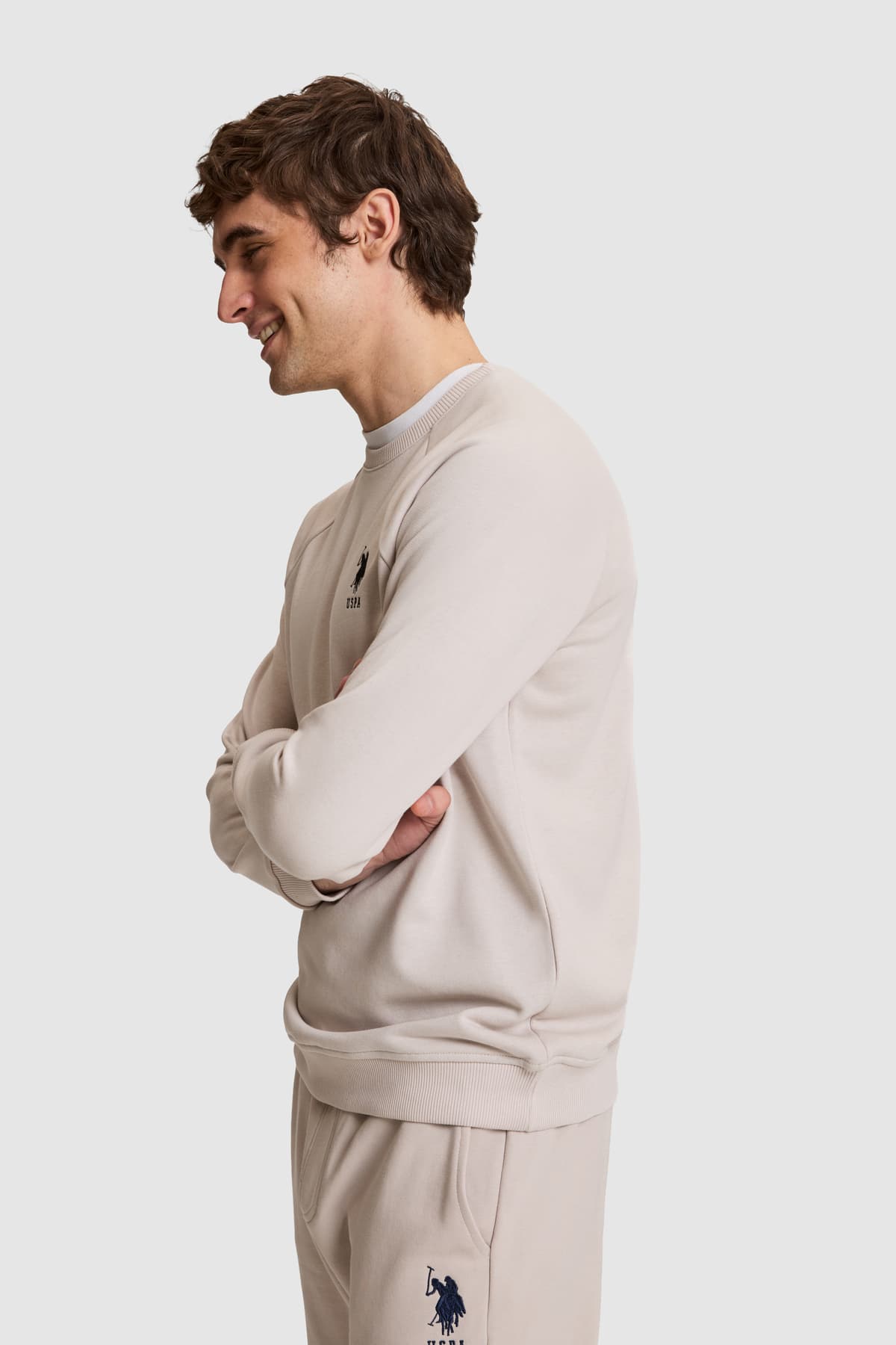 سویشرت مردانه U.S. Polo Assn. یقه گرد فیت معمولی ساده سنگی مدل 50329441-VR049 سویشرت مردانه U.S. Polo Assn. یقه گرد فیت معمولی ساده سنگی مدل 50329441-VR049