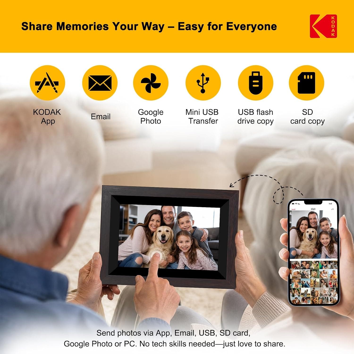 قاب عکس دیجیتال KODAK 10.1 اینچ وایفای 32GB صفحه لمسی IPS 1280x800 قاب عکس دیجیتال KODAK 10.1 اینچ وایفای 32GB صفحه لمسی IPS 1280x800