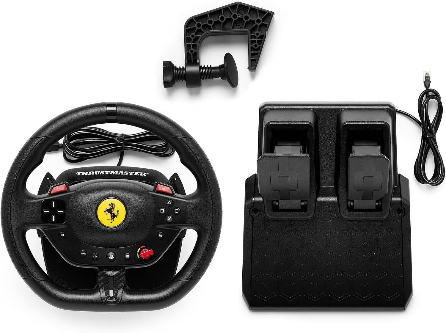 فرمان مسابقهای سازگار با PS5، PS4 و PC Thrustmaster مدل T98 Ferrari 296 GTB با پدال مغناطیسی فرمان مسابقهای سازگار با PS5، PS4 و PC Thrustmaster مدل T98 Ferrari 296 GTB با پدال مغناطیسی