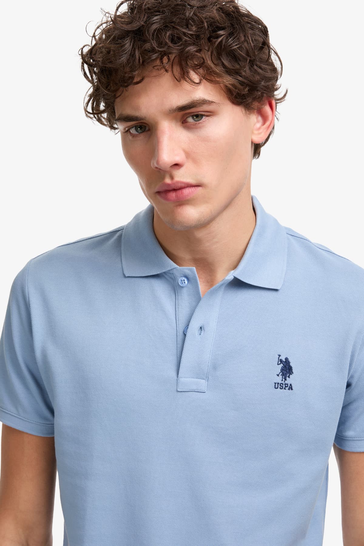 تیشرت مردانه U.S. Polo Assn. فیت اسلیم یقه پولو آبی بیسیک مدل 50322304-VR036 تیشرت مردانه U.S. Polo Assn. فیت اسلیم یقه پولو آبی بیسیک مدل 50322304-VR036