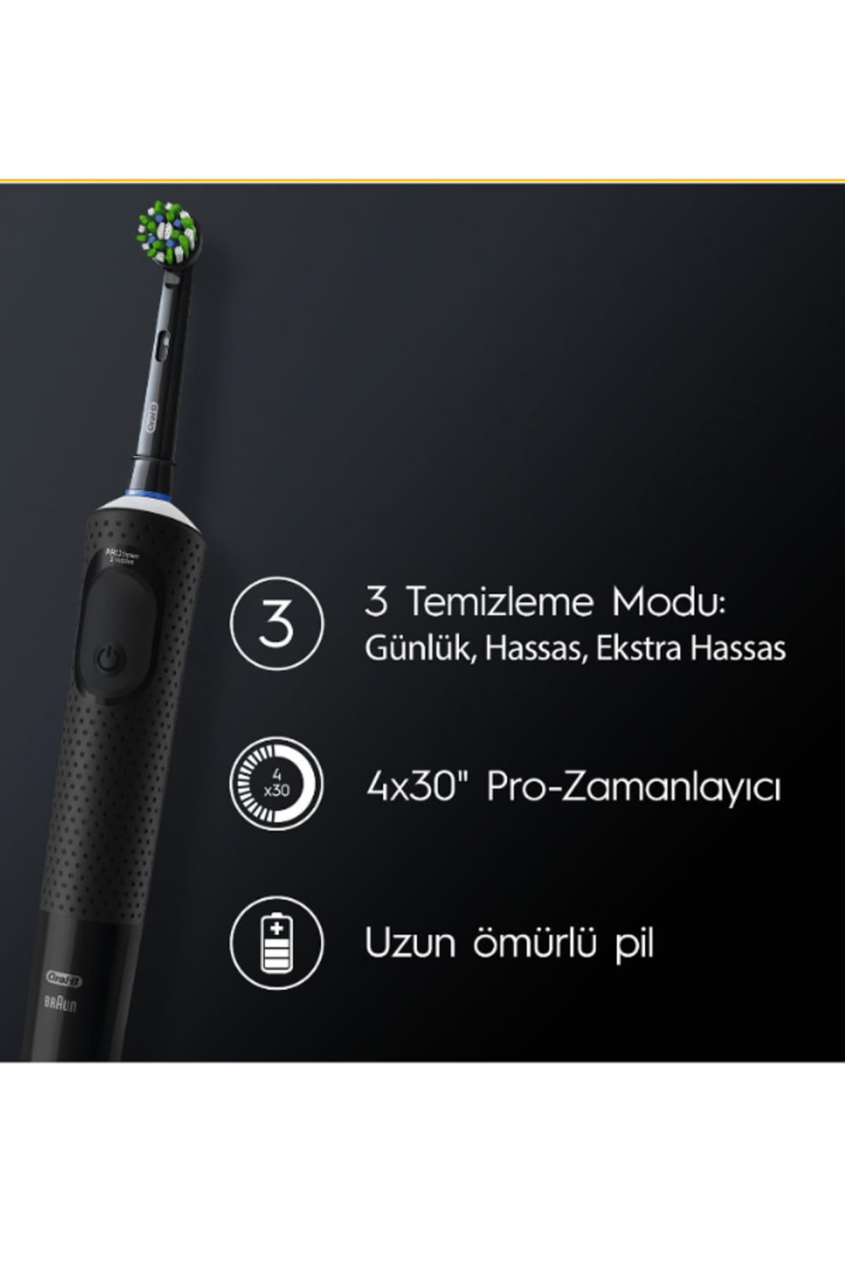 ست مسواک برقی شارژی Oral-B Cross Action مشکی-یاسی مدل D103 Vitality Pro با خمیردندان 50ml ست مسواک برقی شارژی Oral-B Cross Action مشکی-یاسی مدل D103 Vitality Pro با خمیردندان 50ml