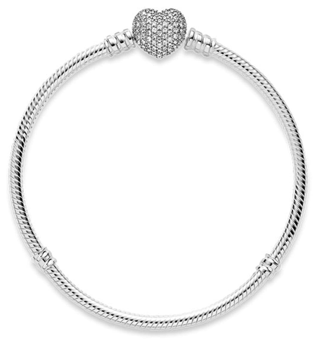 دستبند زنانه Pandora نقره ۹۲۵ مدل Moments Pavé قلب زیرکونیا کیوبیک چارمسازگار دستبند زنانه Pandora نقره ۹۲۵ مدل Moments Pavé قلب زیرکونیا کیوبیک چارمسازگار