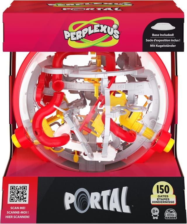 بازی فکری مناسب 8 سال به بالا Spin Master Games با هزارتوی توپ سه بعدی، 150 مانع و بیش از 50 مسیر دشوار مدل Perplexus Portal بازی فکری مناسب 8 سال به بالا Spin Master Games با هزارتوی توپ سه بعدی، 150 مانع و بیش از 50 مسیر دشوار مدل Perplexus Portal