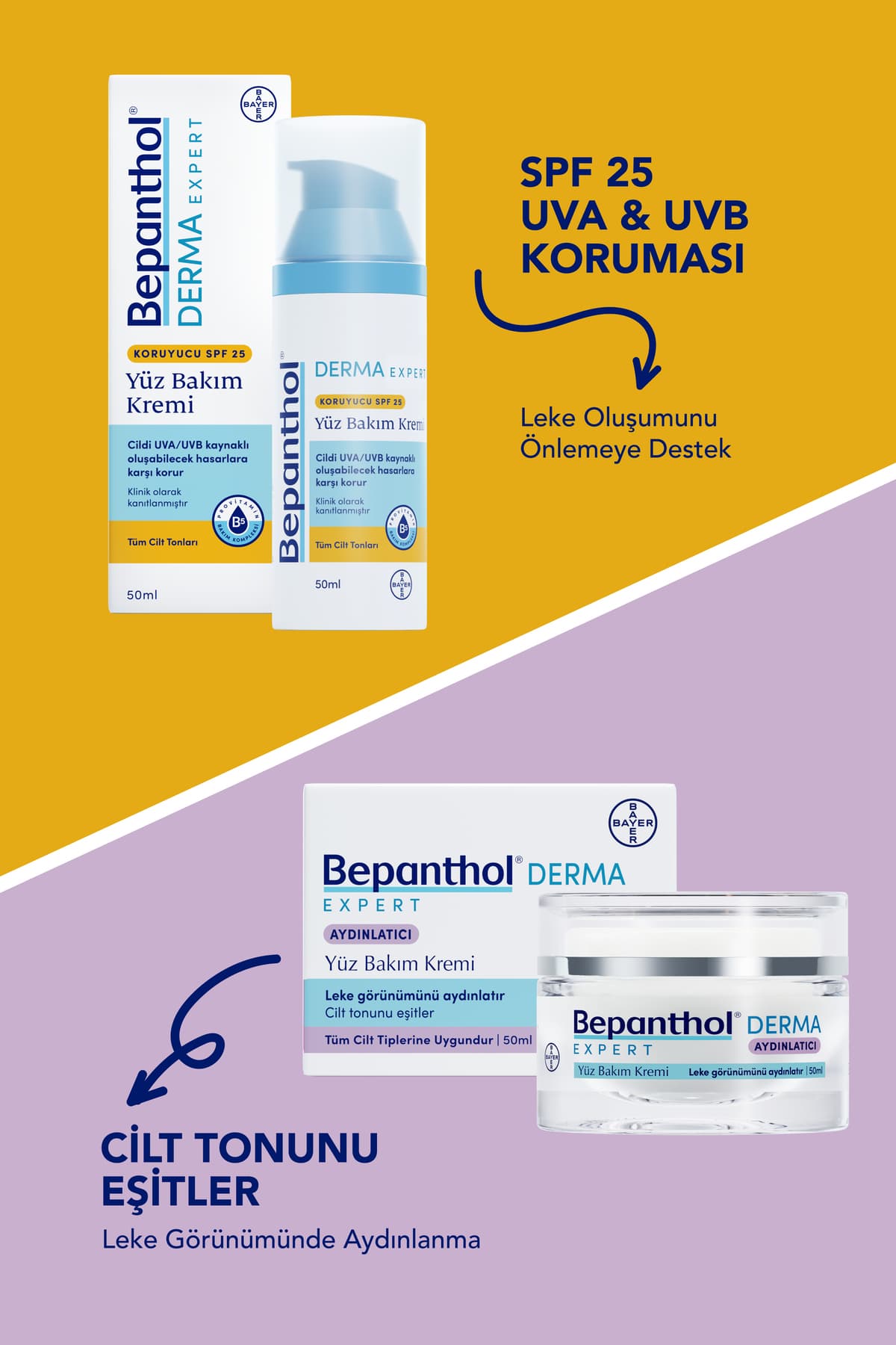 کرم صورت Bepanthol روشنکننده Derma Expert کرم صورت Bepanthol روشنکننده Derma Expert