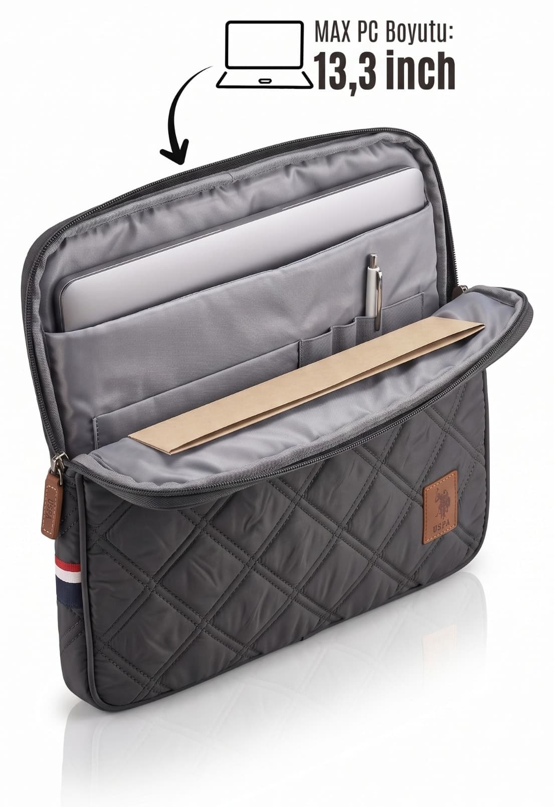 کاور لپتاپ U.S. Polo Assn. مناسب Macbook Air و Macbook Pro 13 و 13.3 اینچی، رنگ سنگی کاور لپتاپ U.S. Polo Assn. مناسب Macbook Air و Macbook Pro 13 و 13.3 اینچی، رنگ سنگی
