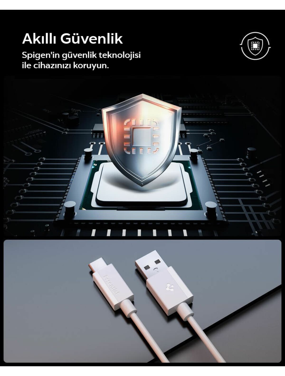 کابل Spigen USB-A به USB-C 1 متری 60W شارژ سریع سفید مدل ACA08715 کابل Spigen USB-A به USB-C 1 متری 60W شارژ سریع سفید مدل ACA08715