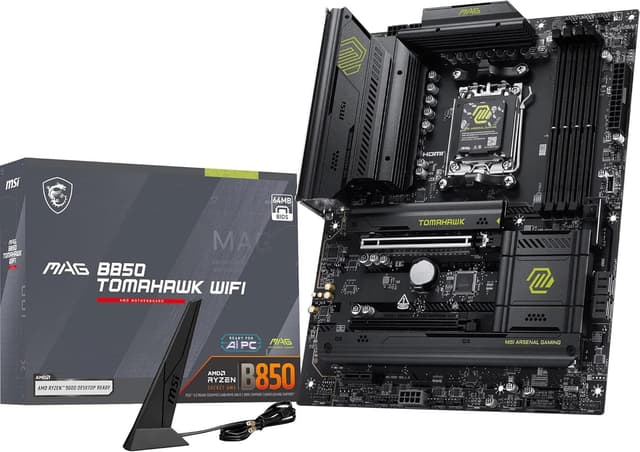 مادربرد MSI MAG B850 TOMAHAWK WIFI سوکت AM5 حافظه DDR5 ATX مادربرد MSI MAG B850 TOMAHAWK WIFI سوکت AM5 حافظه DDR5 ATX