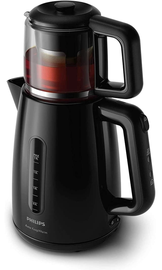 چایساز Philips با ظرفیت 1.9 L، المنت مخفی، خاموشی خودکار و توان 1700 W، مشکی مدل Hd7301 چایساز Philips با ظرفیت 1.9 L، المنت مخفی، خاموشی خودکار و توان 1700 W، مشکی مدل Hd7301