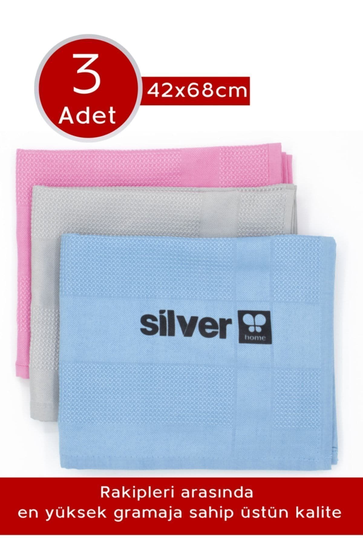 دستمال شیشه SİLVER HOME میکروفایبر دکوراتیو 3 عددی دستمال شیشه SİLVER HOME میکروفایبر دکوراتیو 3 عددی