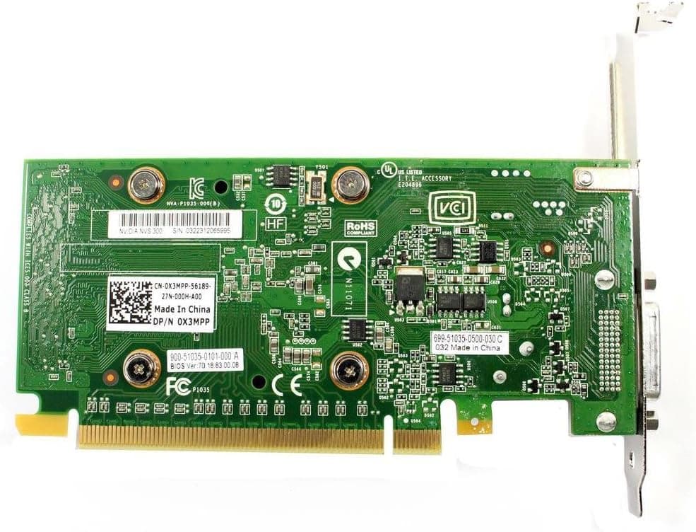 کارت گرافیک NVIDIA Quadro NVS300 512 MB GDDR3 SDRAM مدل 625629-001 632486-001 X3MPP کارت گرافیک NVIDIA Quadro NVS300 512 MB GDDR3 SDRAM مدل 625629-001 632486-001 X3MPP