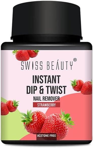پاککننده لاک ناخن SWISS BEAUTY مدل Instant Dip & Twist با رایحه توتفرنگی، 80ml پاککننده لاک ناخن SWISS BEAUTY مدل Instant Dip & Twist با رایحه توتفرنگی، 80ml