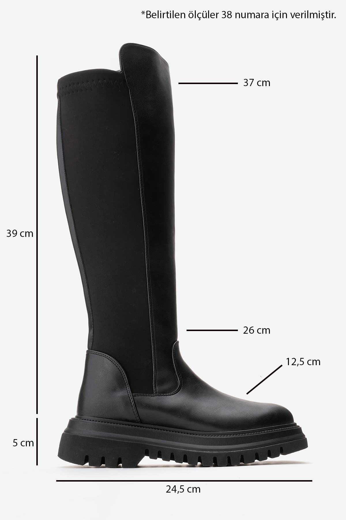 چکمه زنانه luvishoes مشکی استرچ با جزئیات مدل SHADOW چکمه زنانه luvishoes مشکی استرچ با جزئیات مدل SHADOW