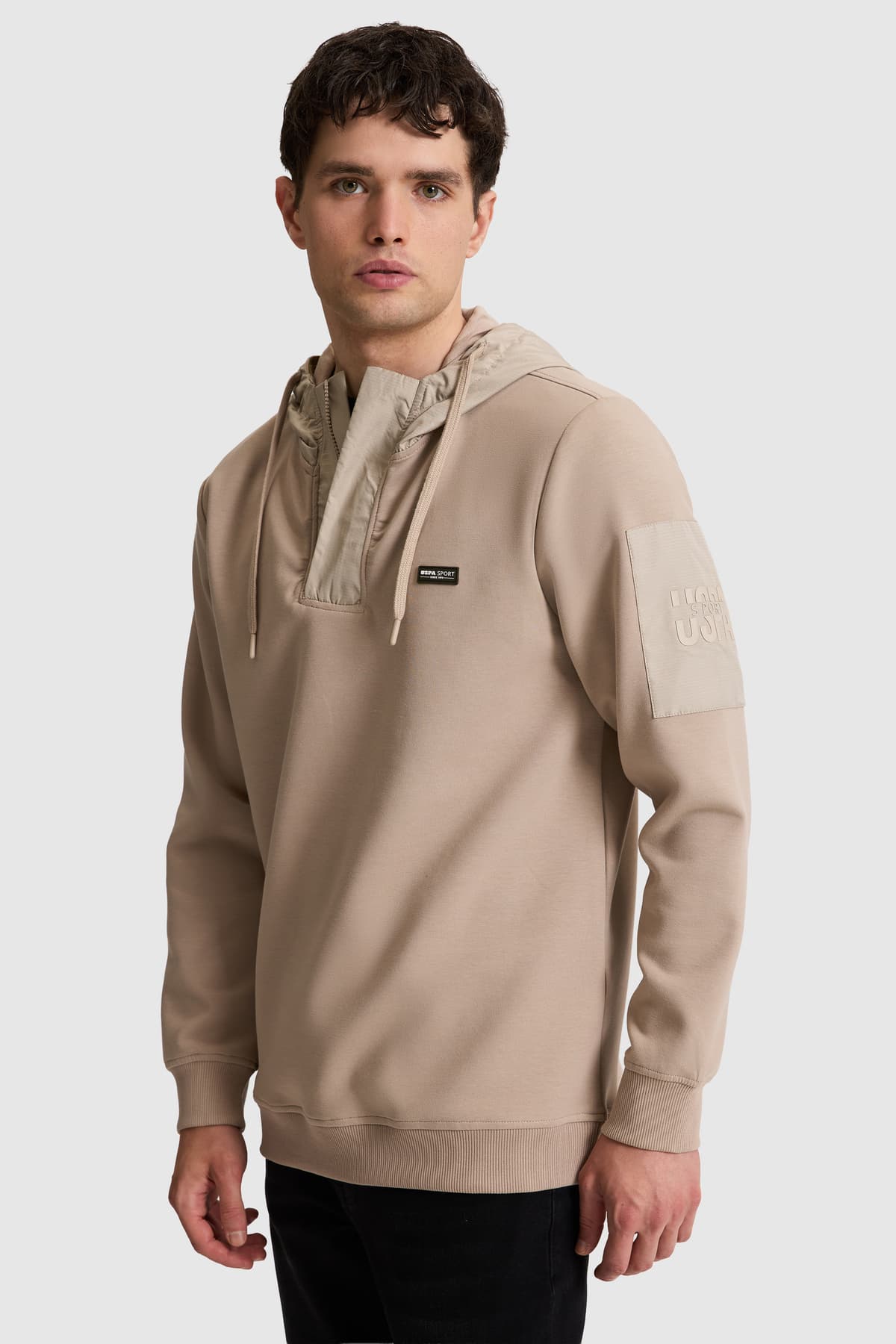 سوئیشرت مردانه U.S. Polo Assn. بژ تیره مدل 50312601-VR088 سوئیشرت مردانه U.S. Polo Assn. بژ تیره مدل 50312601-VR088
