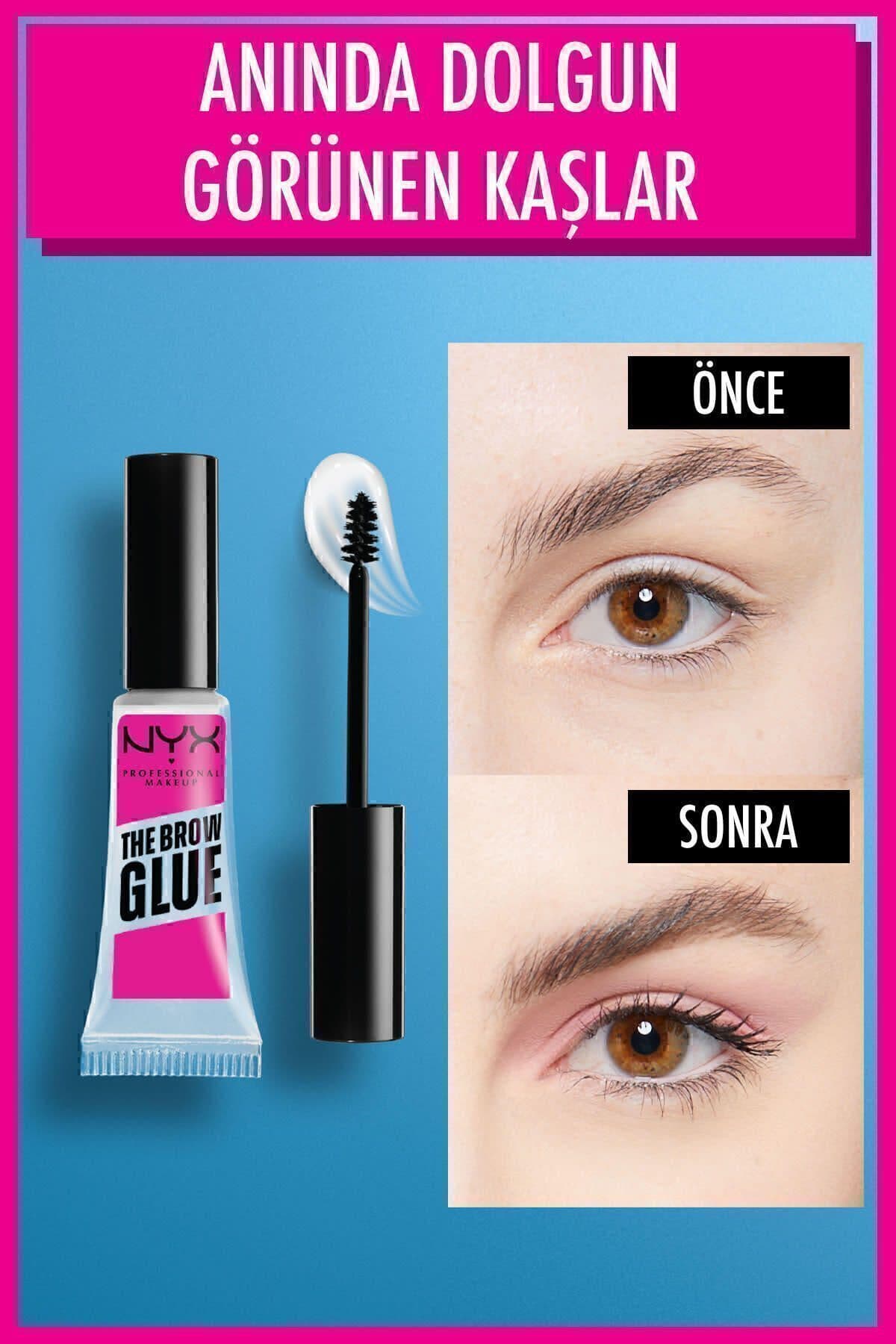 ژل ابرو شفاف NYX Professional Makeup The Brow Glue Instant Brow Styler ژل ابرو شفاف NYX Professional Makeup The Brow Glue Instant Brow Styler